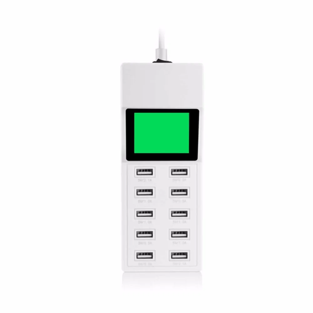 USB HUB 10 Port 2.0 Hub & Charging Screen Display for Mobile Laptop and Desktop US EU UK AU Plug | Компьютеры и офис