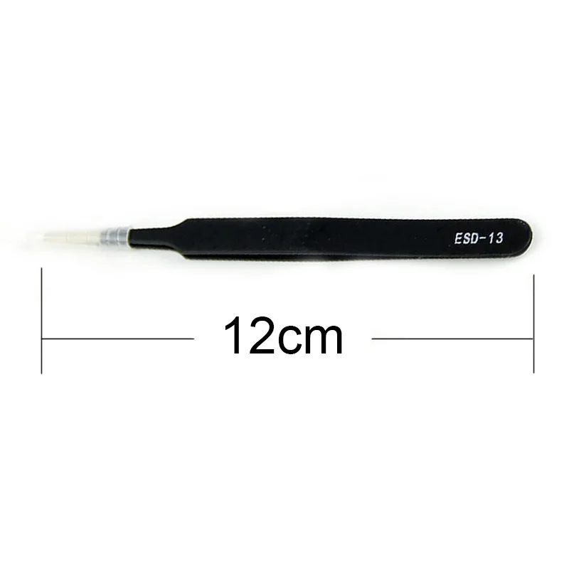 6pcs ESD Tweezers Set Non-magnetic Forceps Anti-static Fine Curved Tip Black Maintenance Tools for Electronics Jewelry Repairs
6pcs ESD Tweezers Set Non-magnetic Forceps Anti-static Fine Curved Tip Black Maintenance Tools for Electronics Jewelry Repairs