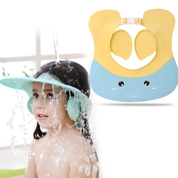 Adjustable Baby Shower Cap Shampoo Bath Wash Hair Shield Hat Protect Children Kid Waterproof Prevent Water Into Ear for Child