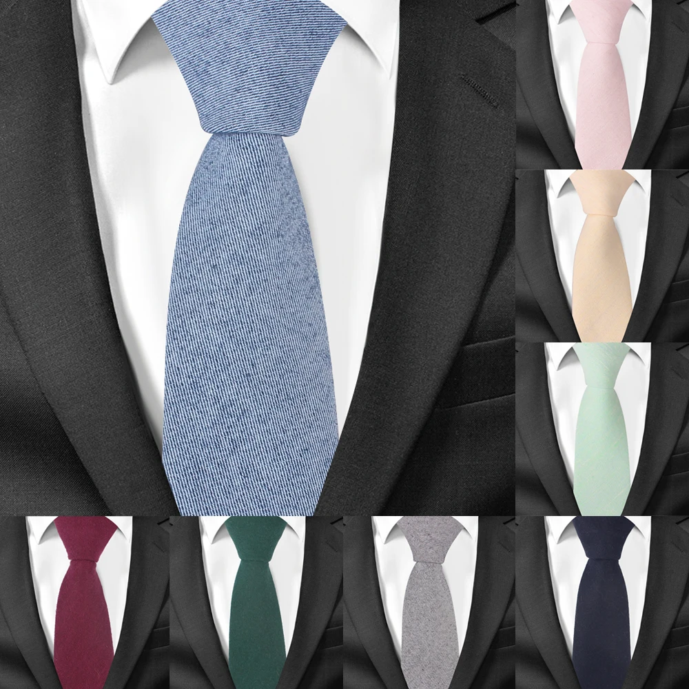 Cotton Neck Ties for Men Casual Suits Skinny Tie Gravatas Solid Black Mens Neckties For Business 7 cm Width Wedding Men Ties
Cotton Neck Ties for Men Casual Suits Skinny Tie Gravatas Solid Black Mens Neckties For Business 7 cm Width Wedding Men Ties
