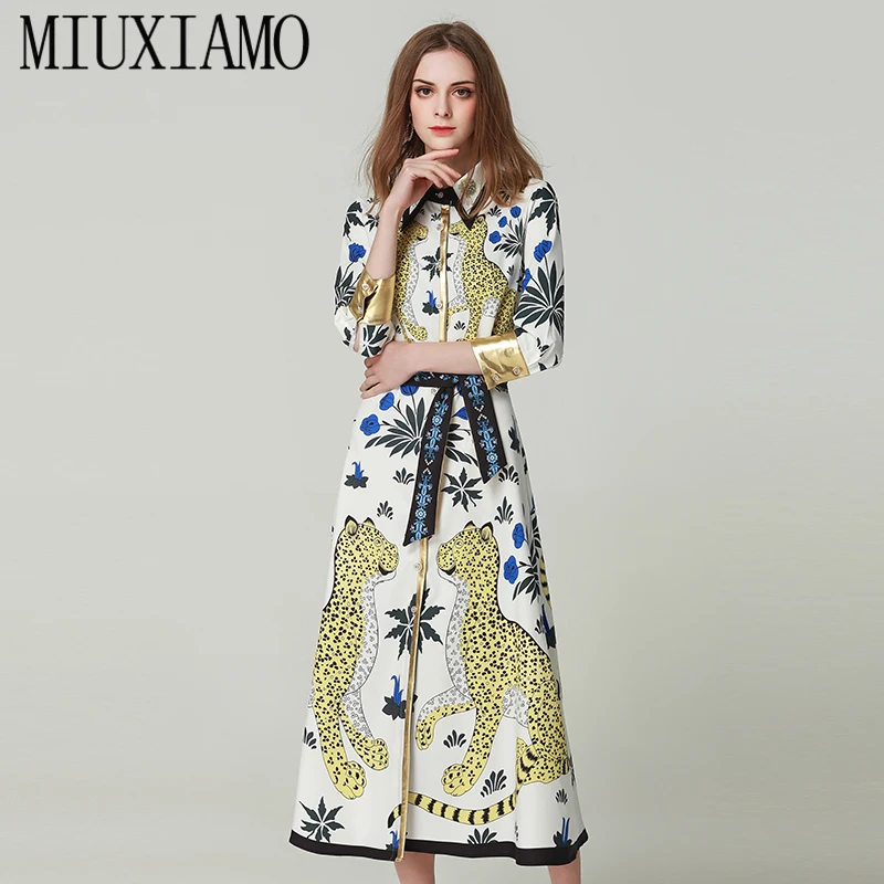 MIUXIMAO High Quality 2019 Summer Dress vintage Newest Leopard Floral Print Diamonds Eleghant Casual Dress Women vestidos
MIUXIMAO High Quality 2019 Summer Dress vintage Newest Leopard Floral Print Diamonds Eleghant Casual Dress Women vestidos