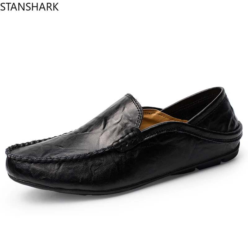 2019 New Men Shoes Genuine Cow Leather Loafers Designer Slip On Flat Loafers Boat Men's Driver Shoes Eur Size 37-46
2019 New Men Shoes Genuine Cow Leather Loafers Designer Slip On Flat Loafers Boat Men's Driver Shoes Eur Size 37-46