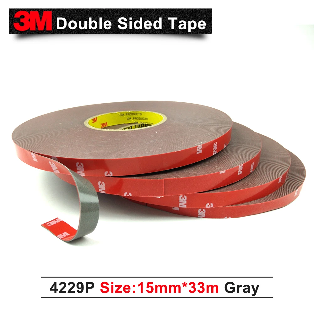 3M 4229P Auto two face acrylic adhesive foam tape/high sticky auto foam tape/ 15mm*33M/5rolls/lot
3M 4229P Auto two face acrylic adhesive foam tape/high sticky auto foam tape/ 15mm*33M/5rolls/lot