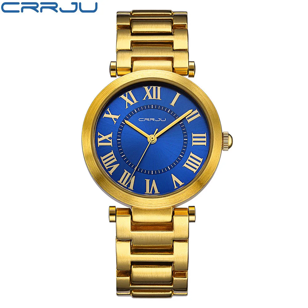 2022 New CRRJU Golden New Clock gold Fashion Women watch full gold Stainless Steel Quartz watches Wrist Watch Gold watch Women
2022 New CRRJU Golden New Clock gold Fashion Women watch full gold Stainless Steel Quartz watches Wrist Watch Gold watch Women