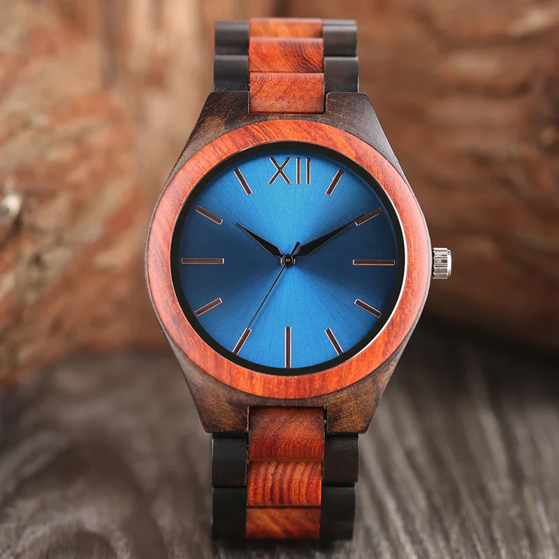 Men's Creative Full Wooden Watch Luxury Black/Sapphire Blue Luster Dial Bamboo Wood Quartz-watch Casual Sport Clock Reloj Hombre
Men's Creative Full Wooden Watch Luxury Black/Sapphire Blue Luster Dial Bamboo Wood Quartz-watch Casual Sport Clock Reloj Hombre