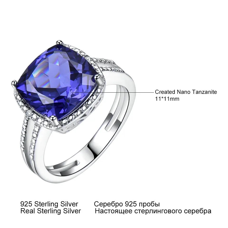 UMCHO Romantic Created Tanzanite Gemstone Rings 925 Sterling Silver Rings For Women Forlove Engagement Gifts Fine Jewelry
UMCHO Romantic Created Tanzanite Gemstone Rings 925 Sterling Silver Rings For Women Forlove Engagement Gifts Fine Jewelry