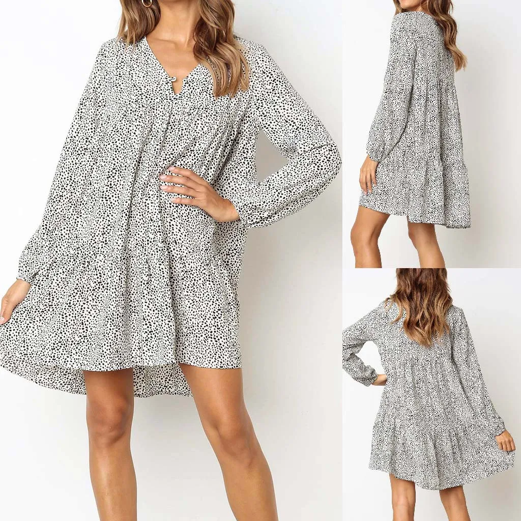 2019 Fashion New Products mini dress women's loose version V-neck long-sleeved printed loose mini dress robe femme 40*
2019 Fashion New Products mini dress women's loose version V-neck long-sleeved printed loose mini dress robe femme 40*
