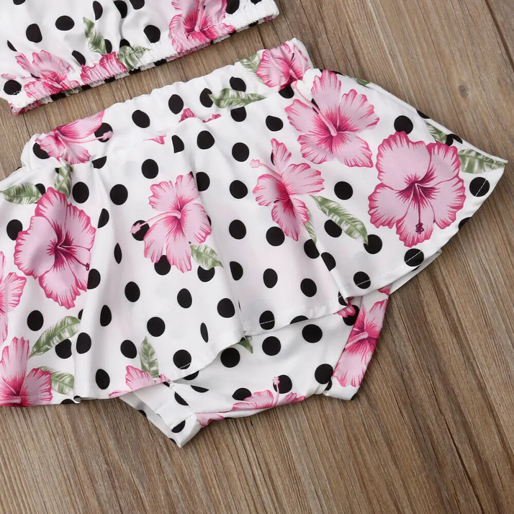 Newest Fashion Newborn Baby Girl Clothes Flower Print Polka Dot Crop Tops Tutu Short Pants 2pcs Outfits Summer
Newest Fashion Newborn Baby Girl Clothes Flower Print Polka Dot Crop Tops Tutu Short Pants 2pcs Outfits Summer
