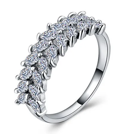 Hainon золотистого/серебристого цвета обручальное кольцо для женщин с прозрачным