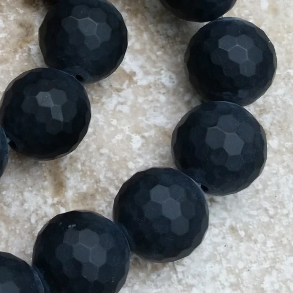 Хороший 14 мм круглый черный оникс бусины около 22 шт|black onyx beads|onyx beadsblack |