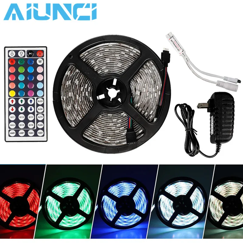Полный комплект 5 м 10 м RGB Светодиодная лента 5050 SMD Светодиодная Ночная подсветка водонепроницаемая лента + 44 клавиши ИК пульт дистанционного...
Полный комплект 5 м 10 м RGB Светодиодная лента 5050 SMD Светодиодная Ночная подсветка водонепроницаемая лента + 44 клавиши ИК пульт дистанционного...