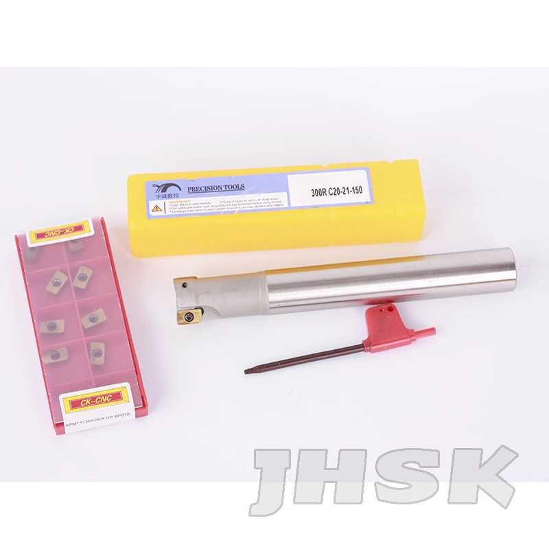 BAP300R-C20-21-150 Indexable milling cutter CNC TOOL With 10 pcs APMT1135PDER BP010
BAP300R-C20-21-150 Indexable milling cutter CNC TOOL With 10 pcs APMT1135PDER BP010