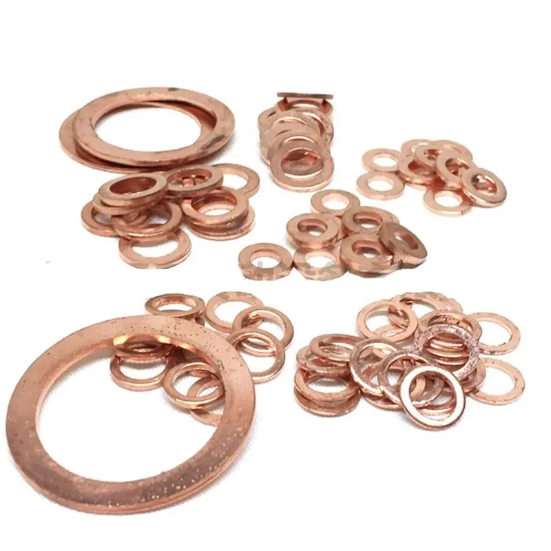 

10pcs 30mm x 22mm x 2mm Copper Crush Washers Seal Flat Ring Fastener Replacement