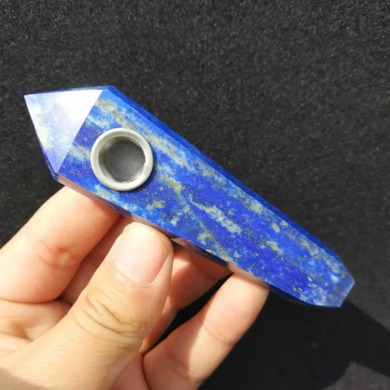 Natural Quartz Lapis lazuli crystal smoking pipe portable Mini tobacco Free smoking pipe -03
Natural Quartz Lapis lazuli crystal smoking pipe portable Mini tobacco Free smoking pipe -03