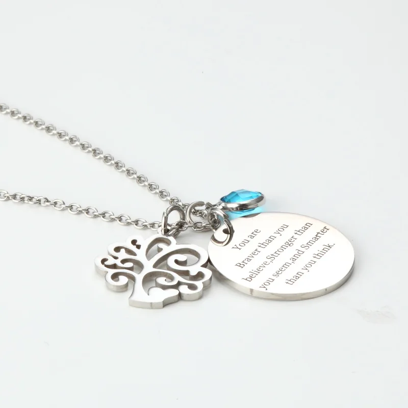 Inspirational Lettering Necklace Some People Don`t Believe in Stainless Steel Simple Life Tree Crystal Necklace Fashion Jewelry
Inspirational Lettering Necklace Some People Don`t Believe in Stainless Steel Simple Life Tree Crystal Necklace Fashion Jewelry