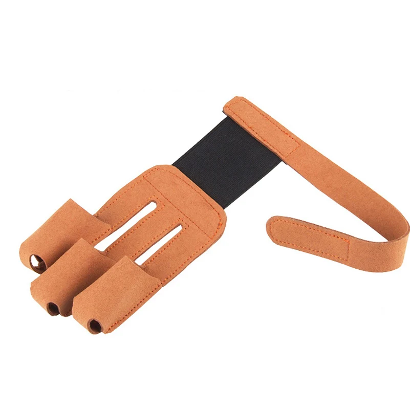 New 7 Color 3 Finger Guard Archery Protect Glove Adjustable Length Bow and Arrow Accessory for Practice Hunting Shooting | Спорт и