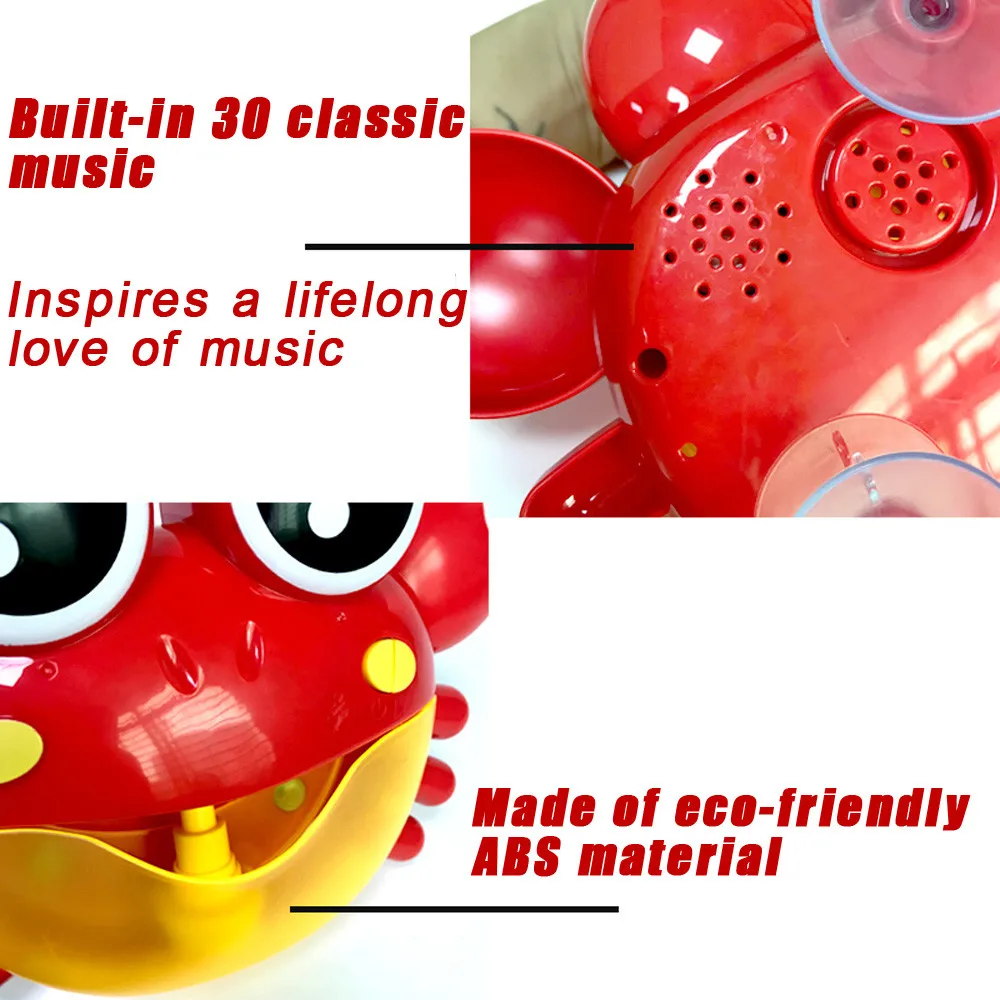 MUQGEW 30 classic music Song Bubble Machine Tub Big Crab Automatic Bubble Maker Blower Bath Toy for Baby DURABLE happiness
MUQGEW 30 classic music Song Bubble Machine Tub Big Crab Automatic Bubble Maker Blower Bath Toy for Baby DURABLE happiness