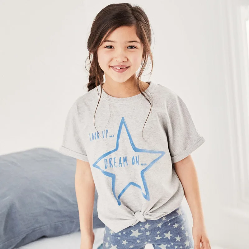 Little Maven New Summer Kids Short Fashion O-neck Five-pointed Stars Letters Knitted Cotton Big Girls Casual 4T-10T Tshirts
Little Maven New Summer Kids Short Fashion O-neck Five-pointed Stars Letters Knitted Cotton Big Girls Casual 4T-10T Tshirts