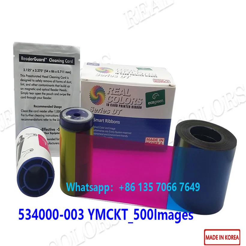 Datacard SD260 совместимый с 534000 003 YMCKT 500 печать Сделано в Корее SD360 SD460 SP75 SP35 SP55 FP65/65i|ribbon