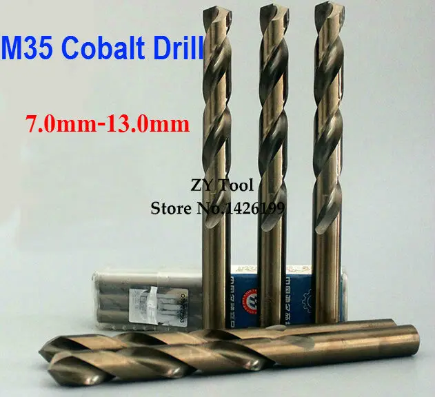 5PCS 7.0mm~13mm HSS CO M35 Containing Cobalt Twist Drill Bits For Stainless Steel (7/7.5/8/8.5/9/10/10.5/11/11.5/12/12.5/13mm)
5PCS 7.0mm~13mm HSS CO M35 Containing Cobalt Twist Drill Bits For Stainless Steel (7/7.5/8/8.5/9/10/10.5/11/11.5/12/12.5/13mm)