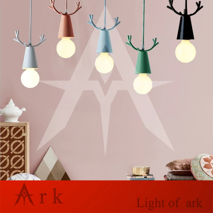 Nordic Adjustable LED pendant Lights colorful cartoon Deer Antlers Bedroom Reading Children room Lighting E27
Nordic Adjustable LED pendant Lights colorful cartoon Deer Antlers Bedroom Reading Children room Lighting E27