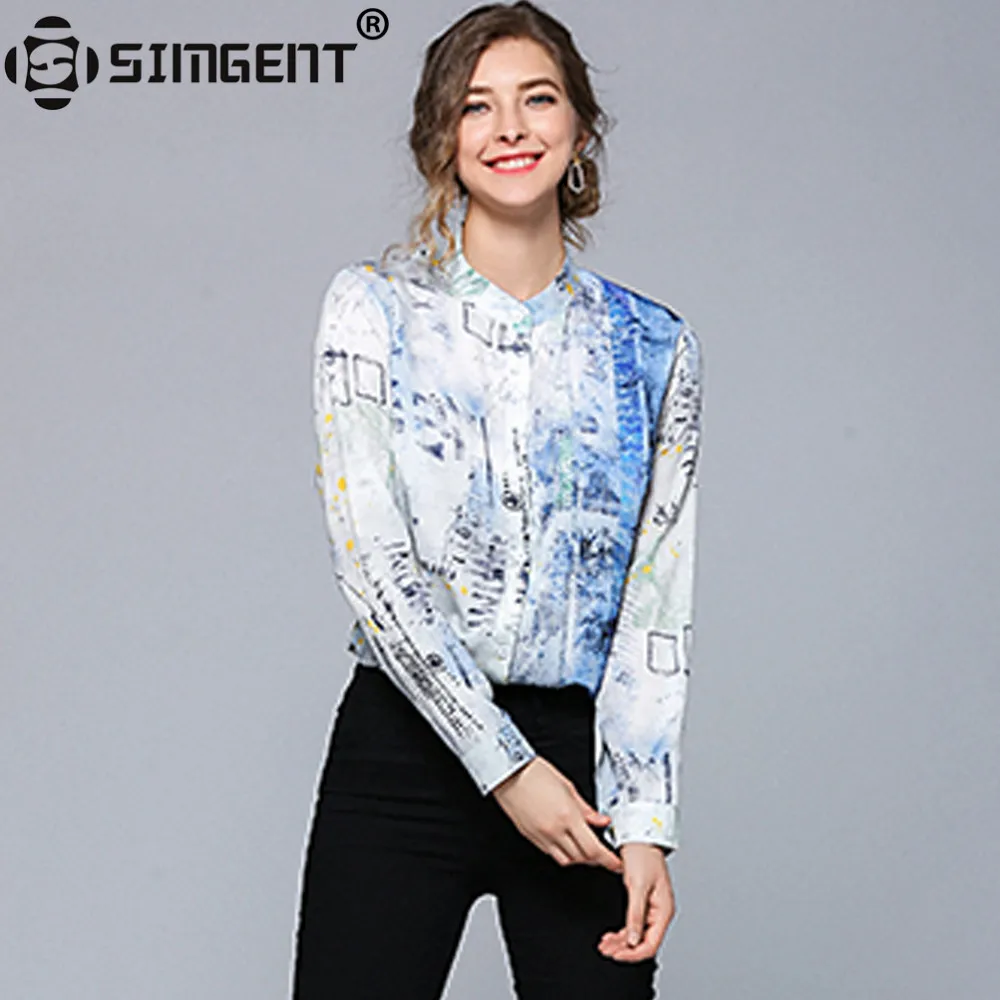 Женская шифоновая блузка Simgent, Повседневная Свободная блузка с длинным рукавом и принтом, для офиса, для лета, SG96111
Женская шифоновая блузка Simgent, Повседневная Свободная блузка с длинным рукавом и принтом, для офиса, для лета, SG96111