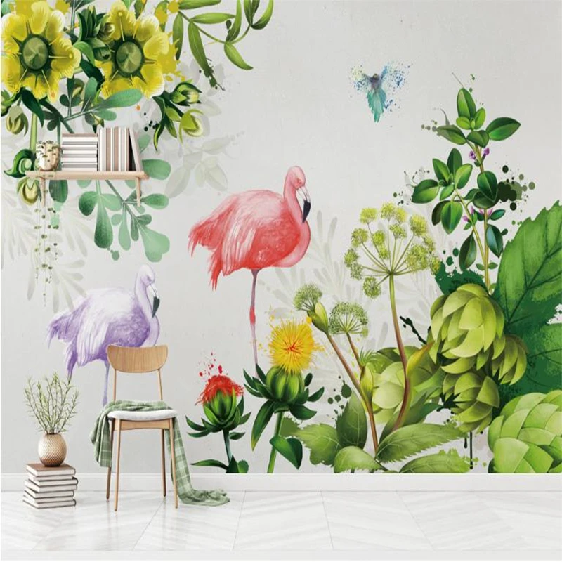 Nordic Minimalist Style Wallpapers 3D Hand-painted Plant Pink Flamingos Wall Murals for Living Room Home Decor Modern Mural Leaf
Nordic Minimalist Style Wallpapers 3D Hand-painted Plant Pink Flamingos Wall Murals for Living Room Home Decor Modern Mural Leaf