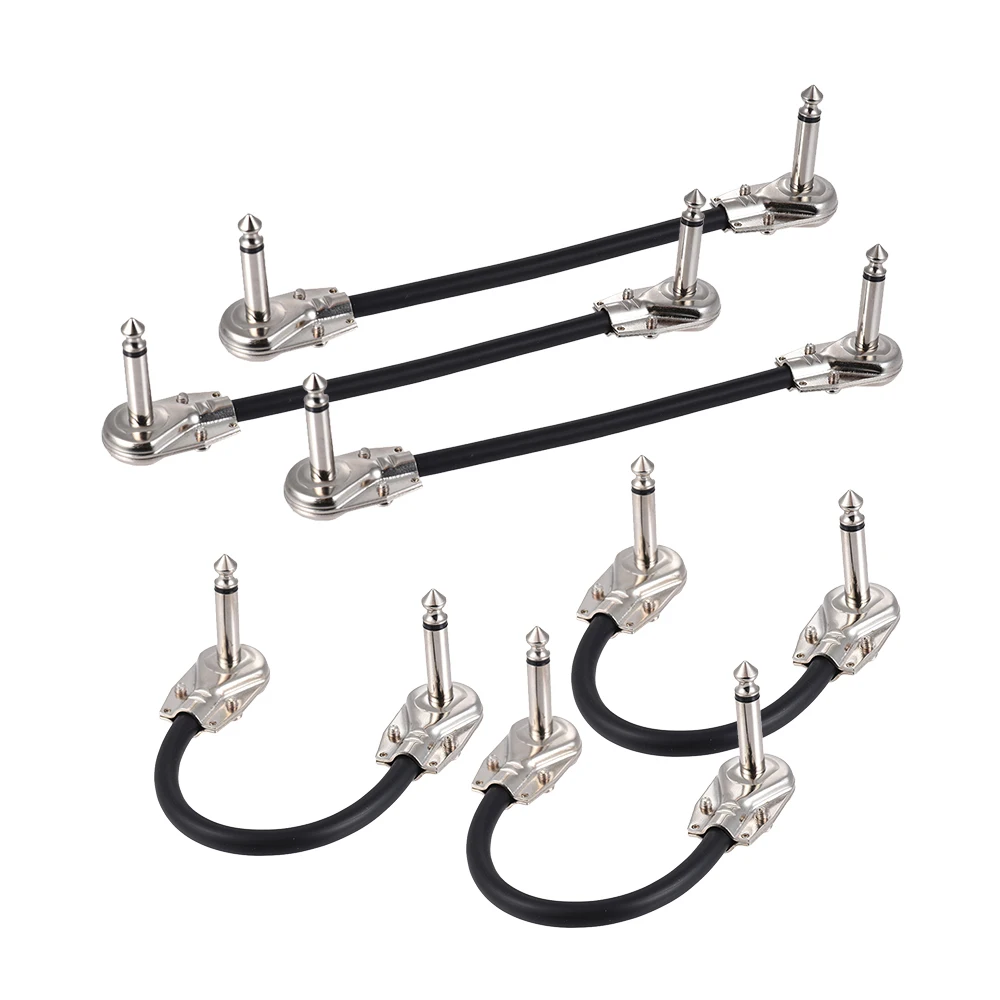 ammoon 15cm/ 6in Guitar Effect Pedal Instrument Patch Cable 1/4" Silver Right-angle Plug Black PVC Jacket, 3-Pack
ammoon 15cm/ 6in Guitar Effect Pedal Instrument Patch Cable 1/4" Silver Right-angle Plug Black PVC Jacket, 3-Pack
