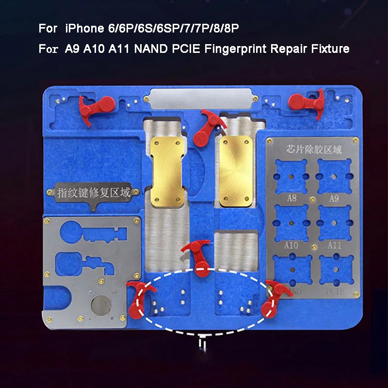 Многофункциональная платформа для обслуживания материнской платы для iPhone 6/6p/6s/6sp/7/7p/8/8p NAND PCIE, приспособление для ремонта отпечатков пальцев
Многофункциональная платформа для обслуживания материнской платы для iPhone 6/6p/6s/6sp/7/7p/8/8p NAND PCIE, приспособление для ремонта отпечатков пальцев