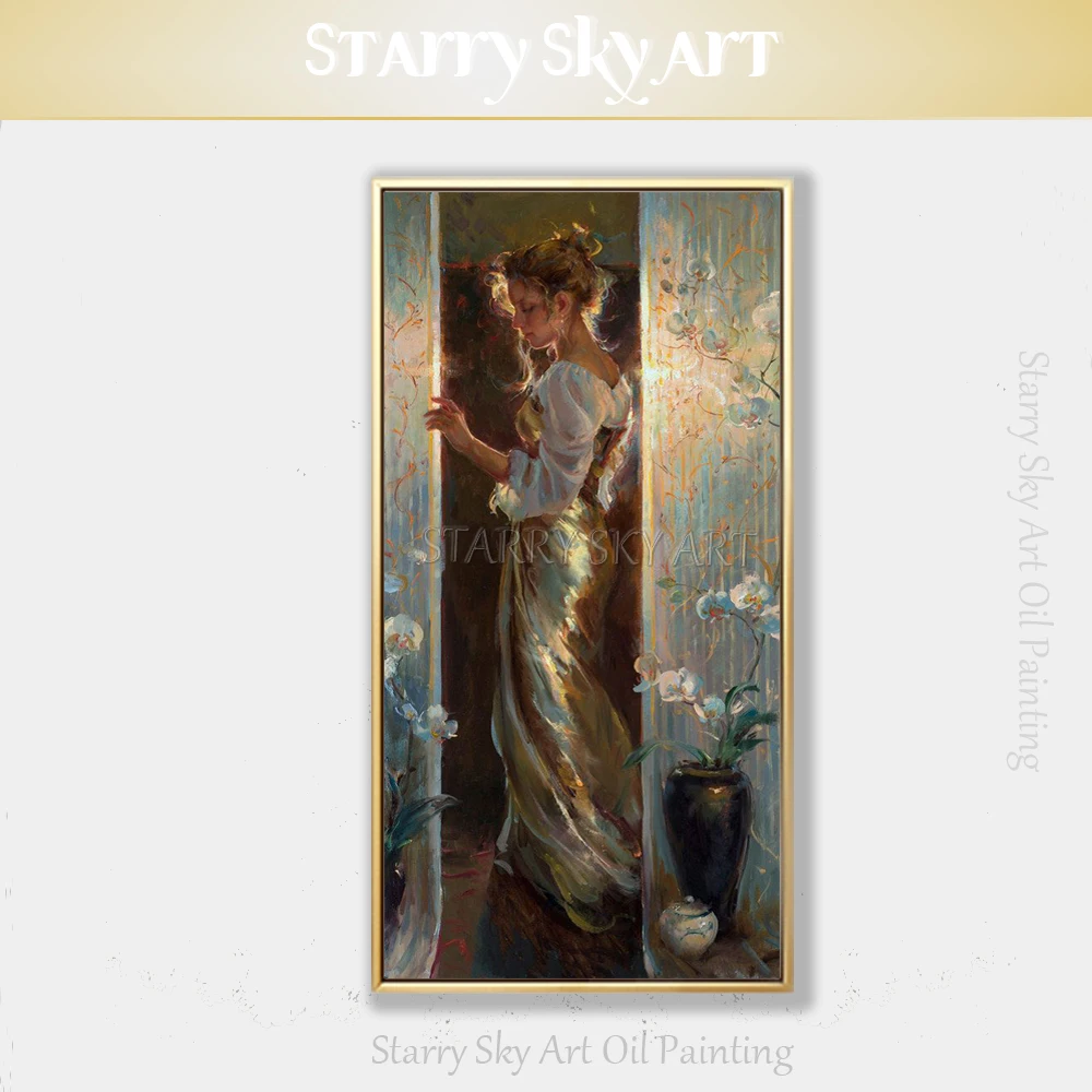 Top Artist Pure Hand-painted High Quality Lady Portrait Oil Painting on Canvas Europe Lady Figure Oil Painting for Living Room
Top Artist Pure Hand-painted High Quality Lady Portrait Oil Painting on Canvas Europe Lady Figure Oil Painting for Living Room