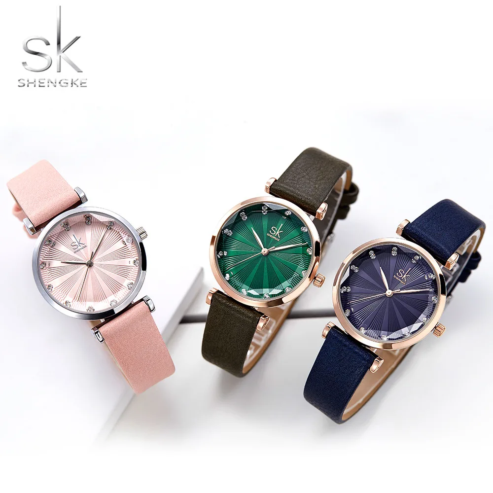 Shengke Luxury Women's Watches Top Brand Fashion Watch Diamond Cutting Refraction Dial Women Watches Leather Clock Reloj Mujer
Shengke Luxury Women's Watches Top Brand Fashion Watch Diamond Cutting Refraction Dial Women Watches Leather Clock Reloj Mujer