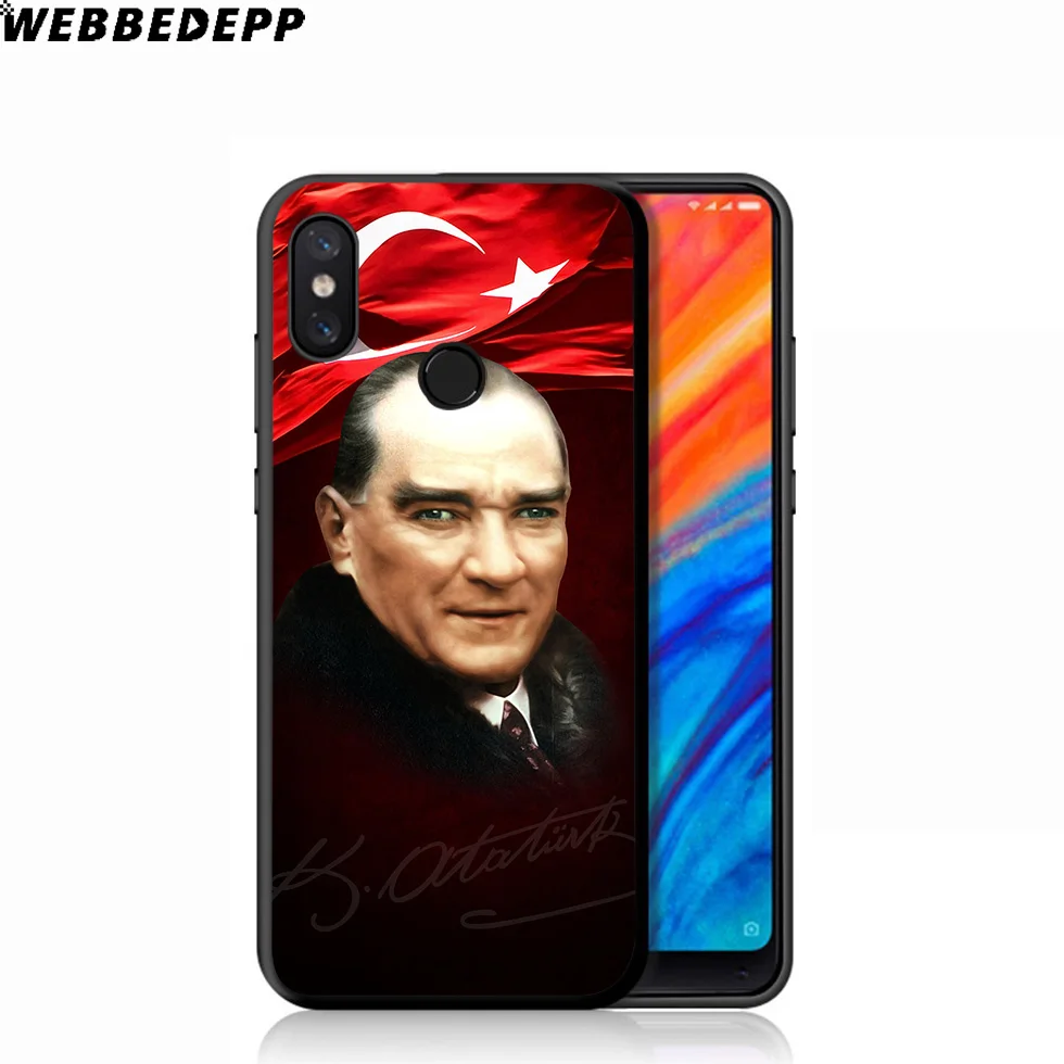 WEBBEDEPP Турция Мустафа Кемаль Ататюрк мягкий чехол для Xiaomi Mi 9T 9 8 SE 6 A1 A2 A3 Lite MiA1 MiA2 MiA3