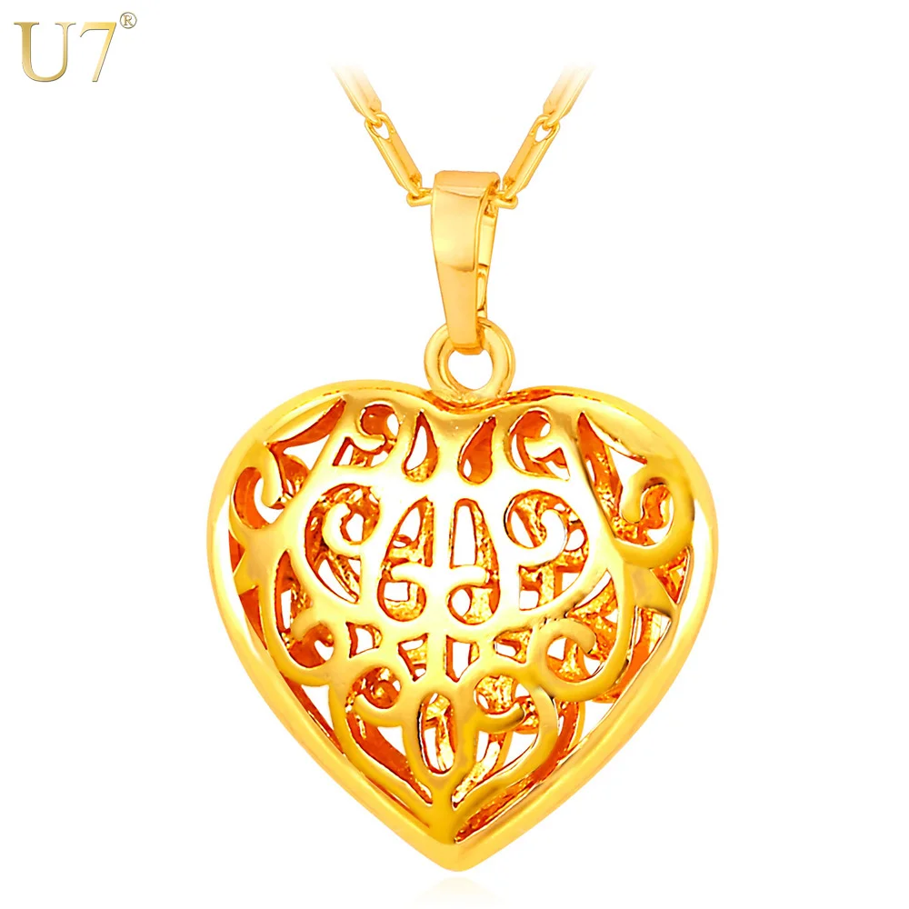 U7 Heart Pendant Necklace New Fashion For Women Wholesale Gold Color Hollow Women Gift Trendy Heart Jewelry P824
U7 Heart Pendant Necklace New Fashion For Women Wholesale Gold Color Hollow Women Gift Trendy Heart Jewelry P824