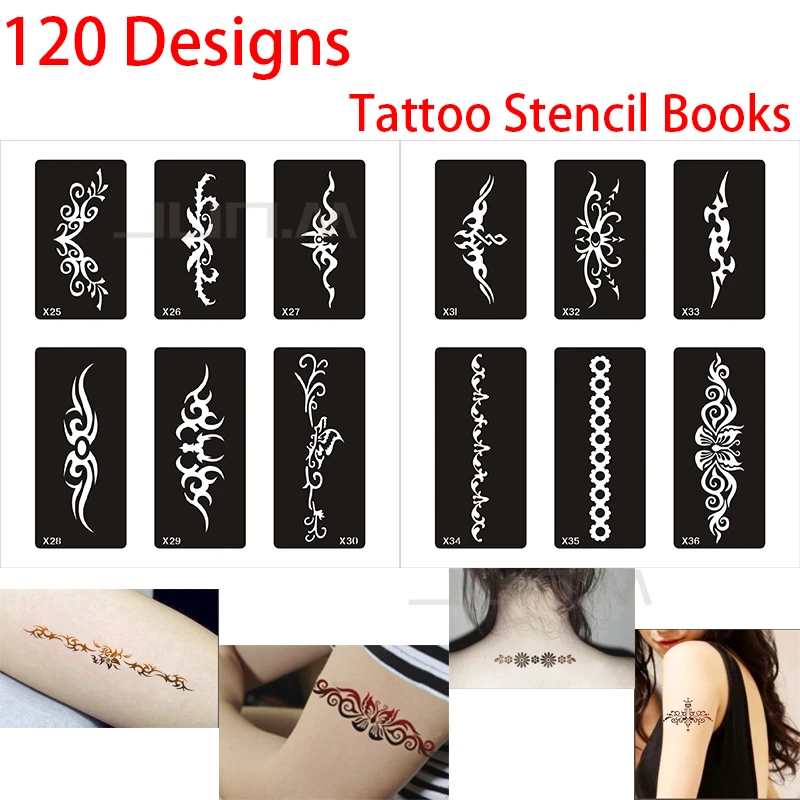 120 Designs Temporary Glitter Tattoo Stencil Book For Flash Body Paint-Airbrush Tattoo Template Mixed Designs Set Album
120 Designs Temporary Glitter Tattoo Stencil Book For Flash Body Paint-Airbrush Tattoo Template Mixed Designs Set Album