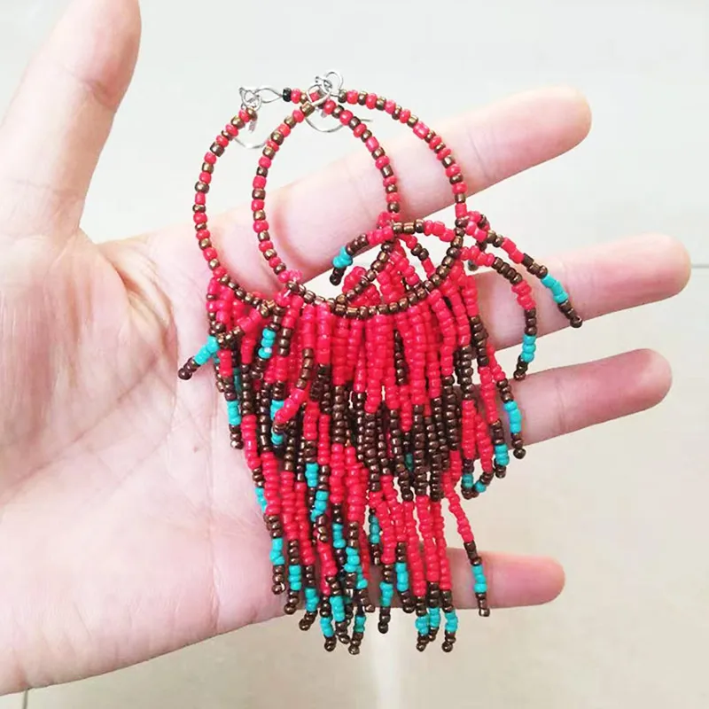 Bohemia Long Tassel Dangle Earrings Ethnic Boho Retro Resin Beads Dangle Earrings Blue Trendy Jewelry Women Female Wedding Party
Bohemia Long Tassel Dangle Earrings Ethnic Boho Retro Resin Beads Dangle Earrings Blue Trendy Jewelry Women Female Wedding Party