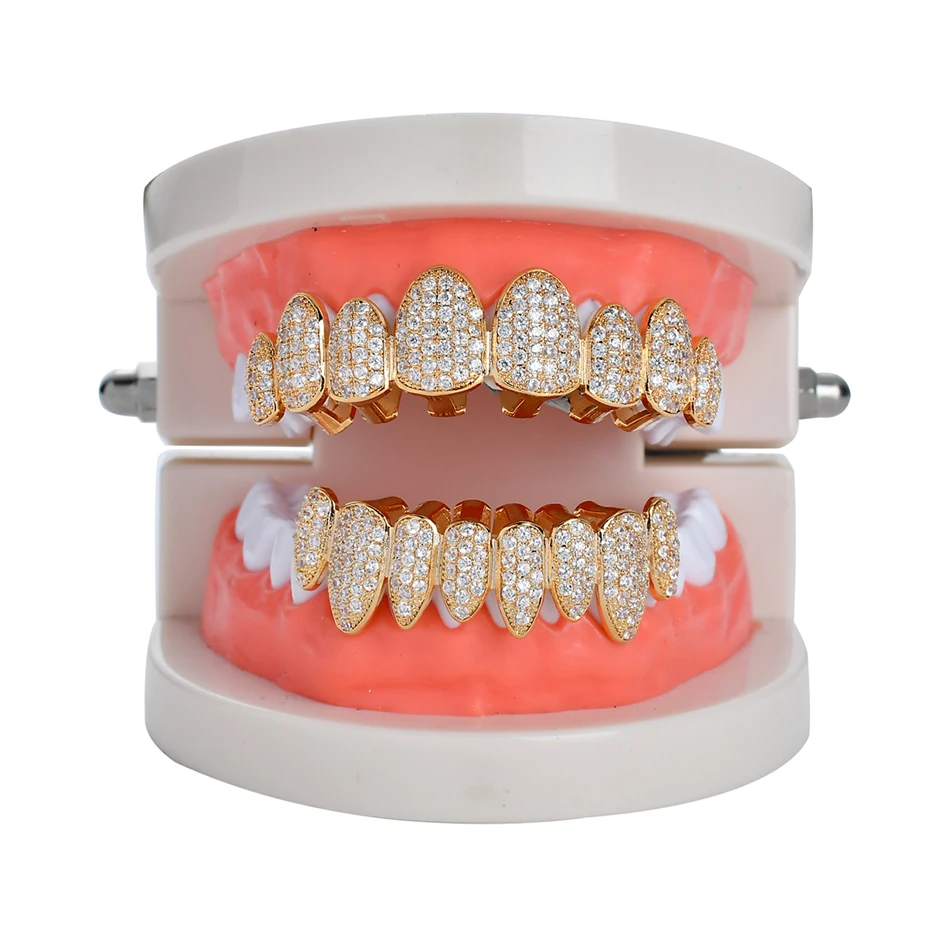 MATHALLA HipHop Braces Grill Cubic Zirconia Halloween Teeth Grillz Top and Bottom Grillz Dental Teeth Body Ornaments Unisex
MATHALLA HipHop Braces Grill Cubic Zirconia Halloween Teeth Grillz Top and Bottom Grillz Dental Teeth Body Ornaments Unisex