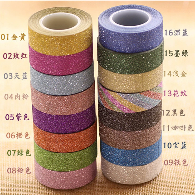 New Arrival Adhesive Silver Golden Glitter Washi Tape Scrapbooking Christmas Party Kawaii Cute Decorative Paper Crafts Hot Sale
New Arrival Adhesive Silver Golden Glitter Washi Tape Scrapbooking Christmas Party Kawaii Cute Decorative Paper Crafts Hot Sale