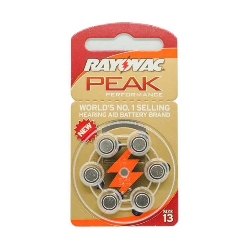 30 шт Rayovac пиковые Высокопроизводительные батареи слухового аппарата. Цинк Air
