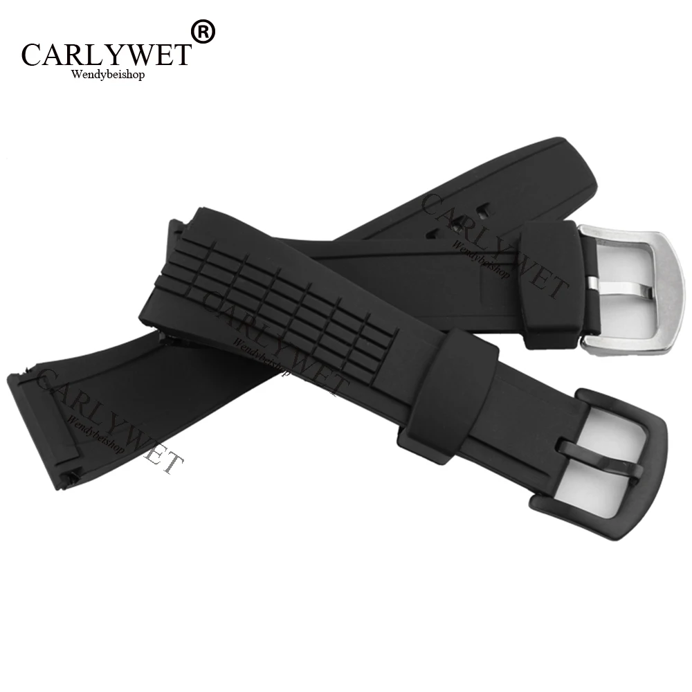 CARLYWET 26mm Black Strap Waterproof Rubber Replacement Watch Band Belt Special Popular with steel Buckle For seiko 4LJ7KB
CARLYWET 26mm Black Strap Waterproof Rubber Replacement Watch Band Belt Special Popular with steel Buckle For seiko 4LJ7KB