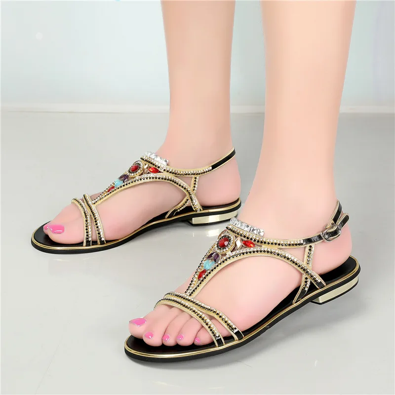2019 New Summer Black Casual Flip Flops Sandals Diamond Bohemian Flat Beach Shoes For Ladies
2019 New Summer Black Casual Flip Flops Sandals Diamond Bohemian Flat Beach Shoes For Ladies