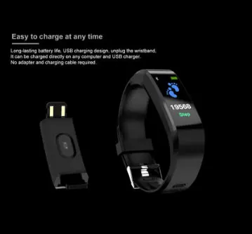 Группа Эй pl Smart Сердечного ритма трекер Фитнес Smartband Водонепроницаемый Смарт