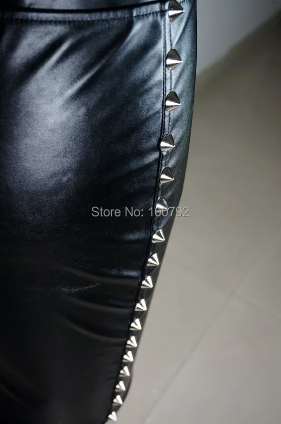New 2016 Womens Two Side Metal Studded Rivet High Waist Baroque Faux Leather Pencil Skirts Front Back Zipper Punk Bodycon Skirt
New 2016 Womens Two Side Metal Studded Rivet High Waist Baroque Faux Leather Pencil Skirts Front Back Zipper Punk Bodycon Skirt