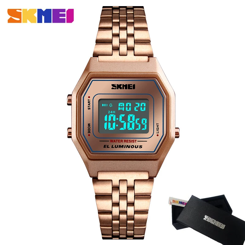 Fashion SKMEI Women's Digital Watches Luxury Brand Women Stainless Steel Casual Wristwatch Waterproof Clock Relogio Reloj
Fashion SKMEI Women's Digital Watches Luxury Brand Women Stainless Steel Casual Wristwatch Waterproof Clock Relogio Reloj