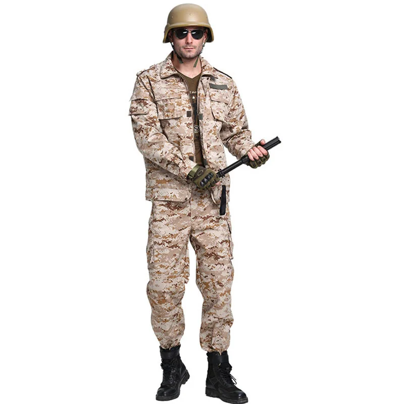 Outdoor Men's Military Uniform Desert Camouflage Tooling Clothing Suits Military Physical Training Trekking Clothes Hiking Pants
Outdoor Men's Military Uniform Desert Camouflage Tooling Clothing Suits Military Physical Training Trekking Clothes Hiking Pants