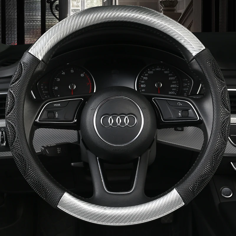 Carbon Fiber Leather Sport Car Steering Wheel Cover Non-slip For Audi A1 8X A2 A3 A4 A5 A6 Avant Auto Accessories
Carbon Fiber Leather Sport Car Steering Wheel Cover Non-slip For Audi A1 8X A2 A3 A4 A5 A6 Avant Auto Accessories