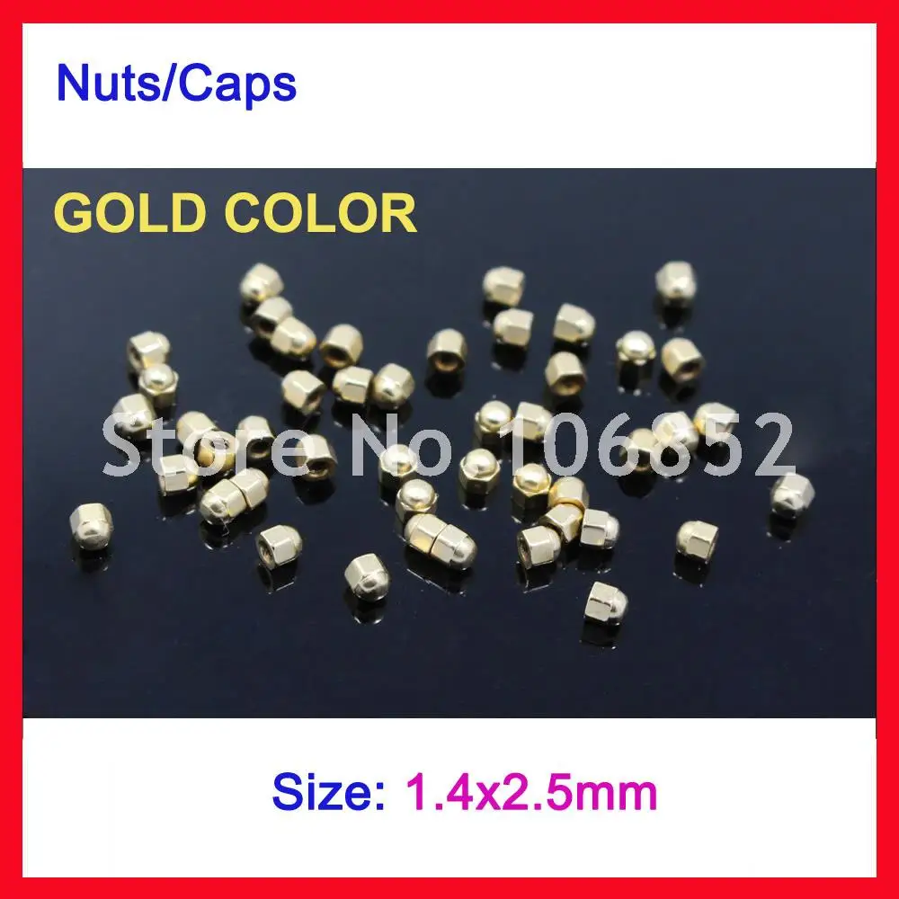10000pcs Gold Color Size 1.4x2.5mm Metal Eyeglasses Glasses Screw Nuts Cap Optical Accessories Free Shipping
10000pcs Gold Color Size 1.4x2.5mm Metal Eyeglasses Glasses Screw Nuts Cap Optical Accessories Free Shipping