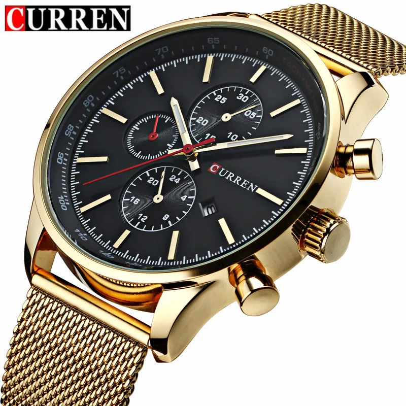 

CURREN 8227 Fashion Watch for men Luxury top brand waterproof Wristwatch Men Analog Date quartz Clock gold sports casual watches