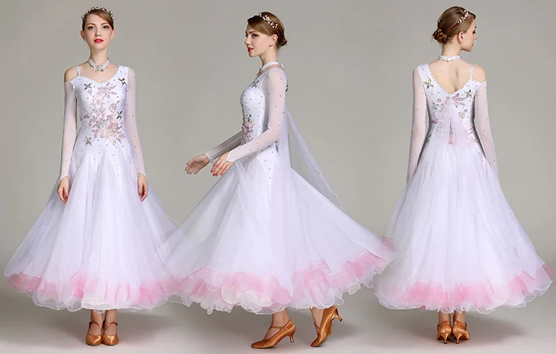 Ballroom Dance Dress For Women New Design White Color Standard Dancing Dresses Lady's Waltz Ballroom Competition Dance Skirt
Ballroom Dance Dress For Women New Design White Color Standard Dancing Dresses Lady's Waltz Ballroom Competition Dance Skirt