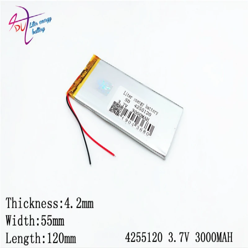 Size 4255120 4055120 3.7v 3000mah Lithium Polymer Battery For Pda Tablet Pcs Digital Products
Size 4255120 4055120 3.7v 3000mah Lithium Polymer Battery For Pda Tablet Pcs Digital Products
