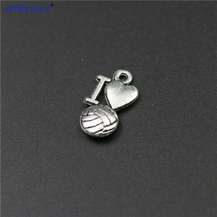 High Quality 50 Pieces/Lot 9mm*17mm Antique Silver Plated Sport Charm I Love Volleyball Volleyball Charms For Jewelry Making
High Quality 50 Pieces/Lot 9mm*17mm Antique Silver Plated Sport Charm I Love Volleyball Volleyball Charms For Jewelry Making